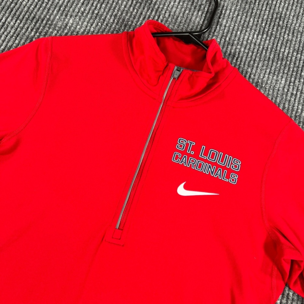 St. Louis Cardinals Pullover Womens Small Red Long Sleeve Nike 1/4 Zip MLB